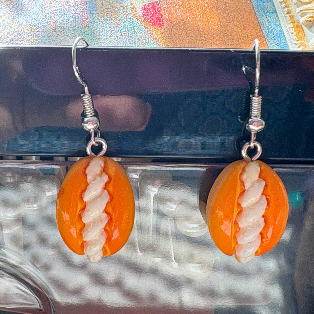 Milk Bread Bun Hook Earrings