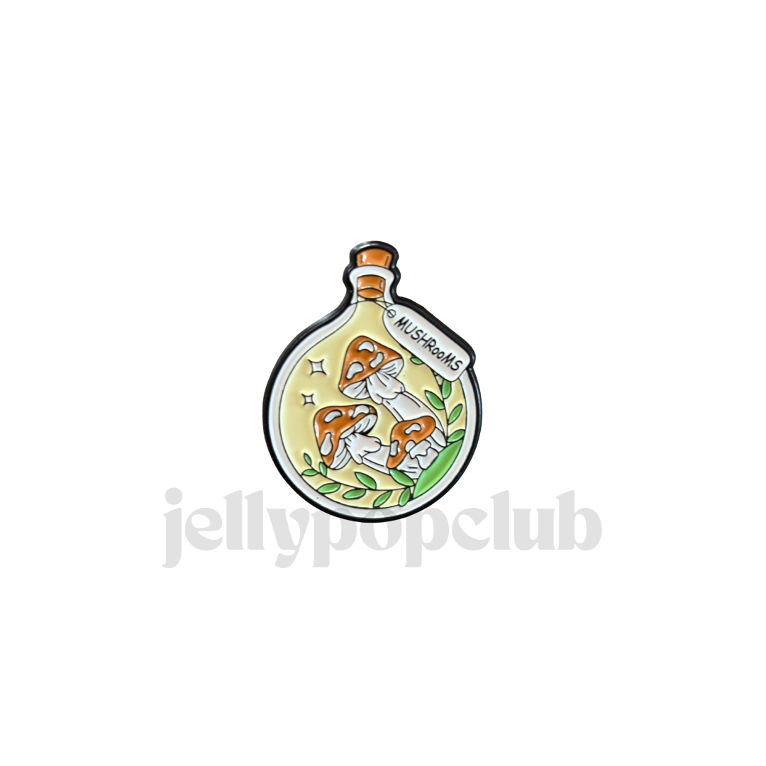 Mushroom Vial and Paint Pins