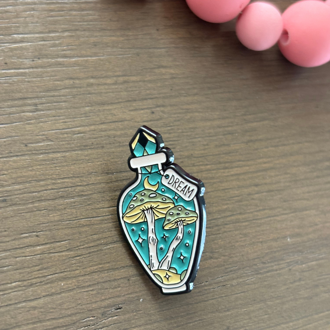 Mushroom Vial and Paint Pins