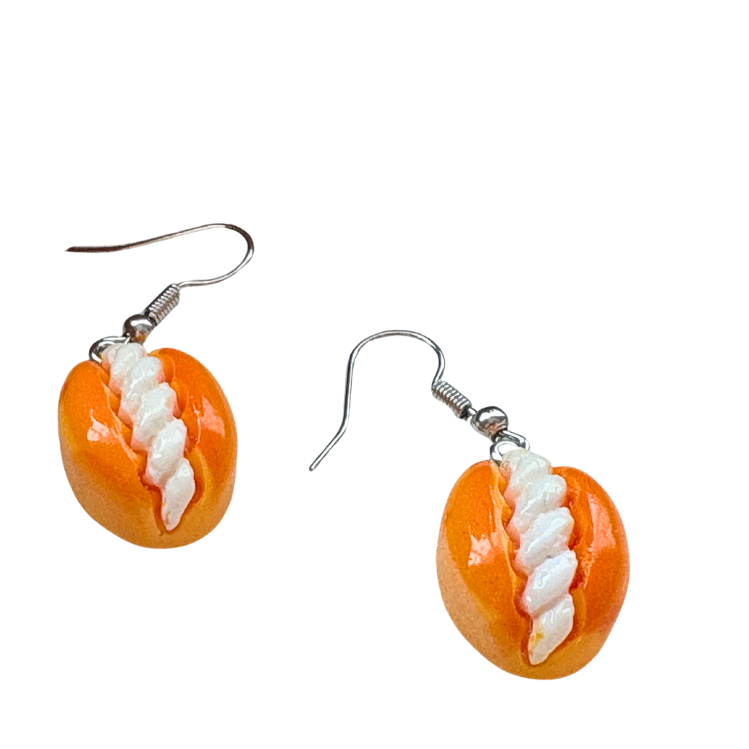 Milk Bread Bun Hook Earrings