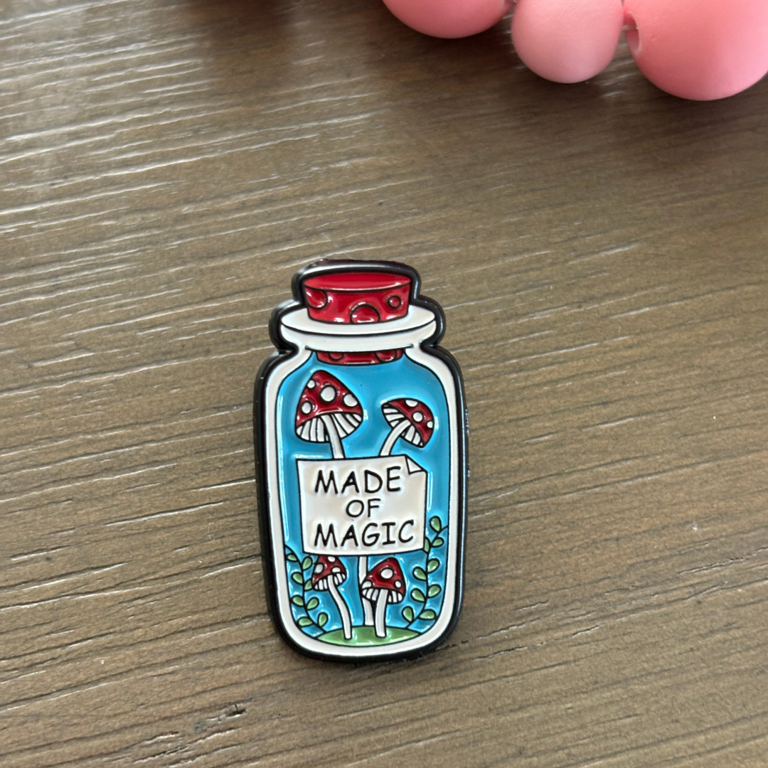 Mushroom Vial and Paint Pins