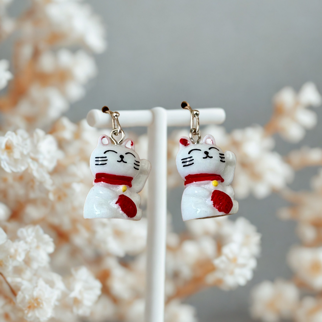 Maneki Neko Cat Earrings