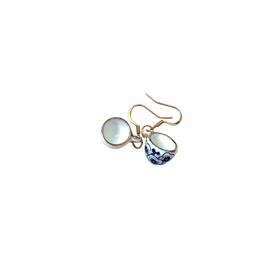 Chinese Ceramic Cup Earrings